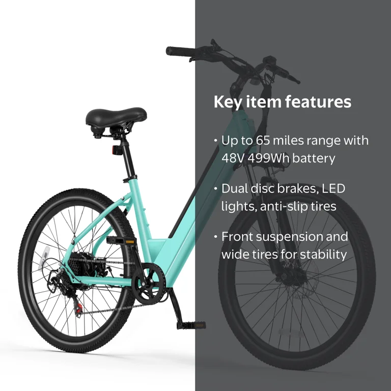 low speed electric bicycle XP4 Step-Over 500w Grey Bike downhills and uneven roads New Jersey's new laws regulating
