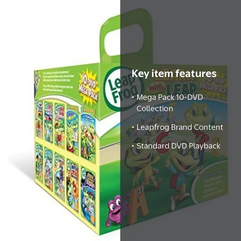 LeapFrog 英語教育DVDセット 10枚 Leapfrog 10-DVD Mega Pack, DVD Collection for Kids - Walmart.com