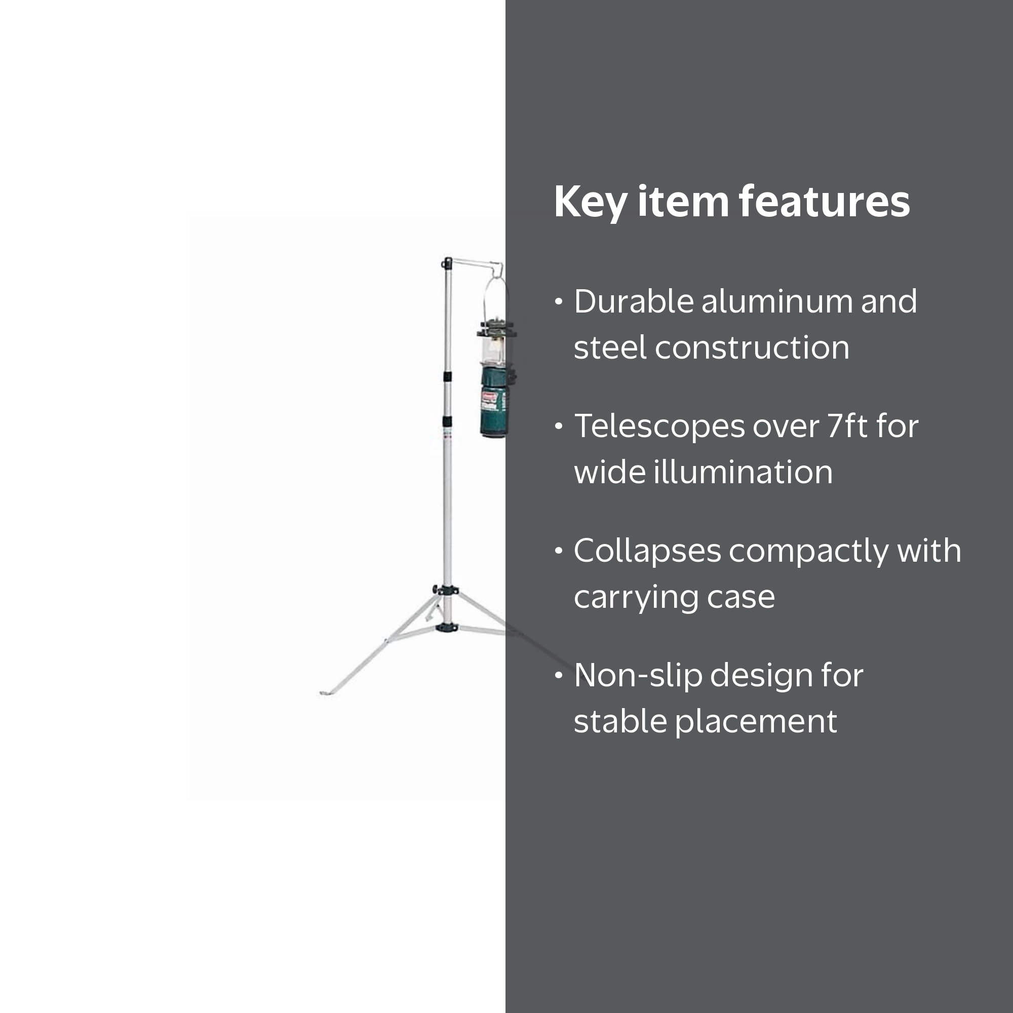 Coleman Multi-Purpose Aluminum Camping Lantern Stand with Carry