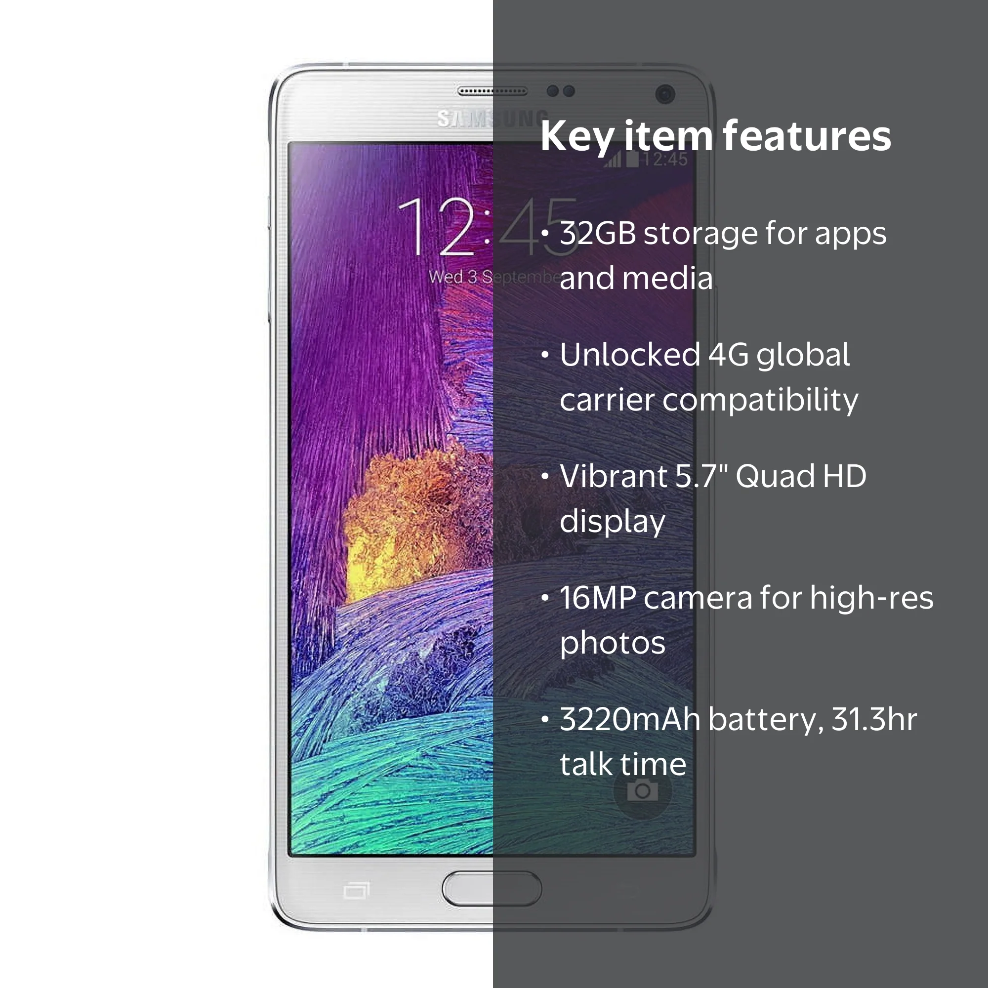 Samsung - Galaxy Note 4 4G with 32GB Memory Cell Phone Unlocked