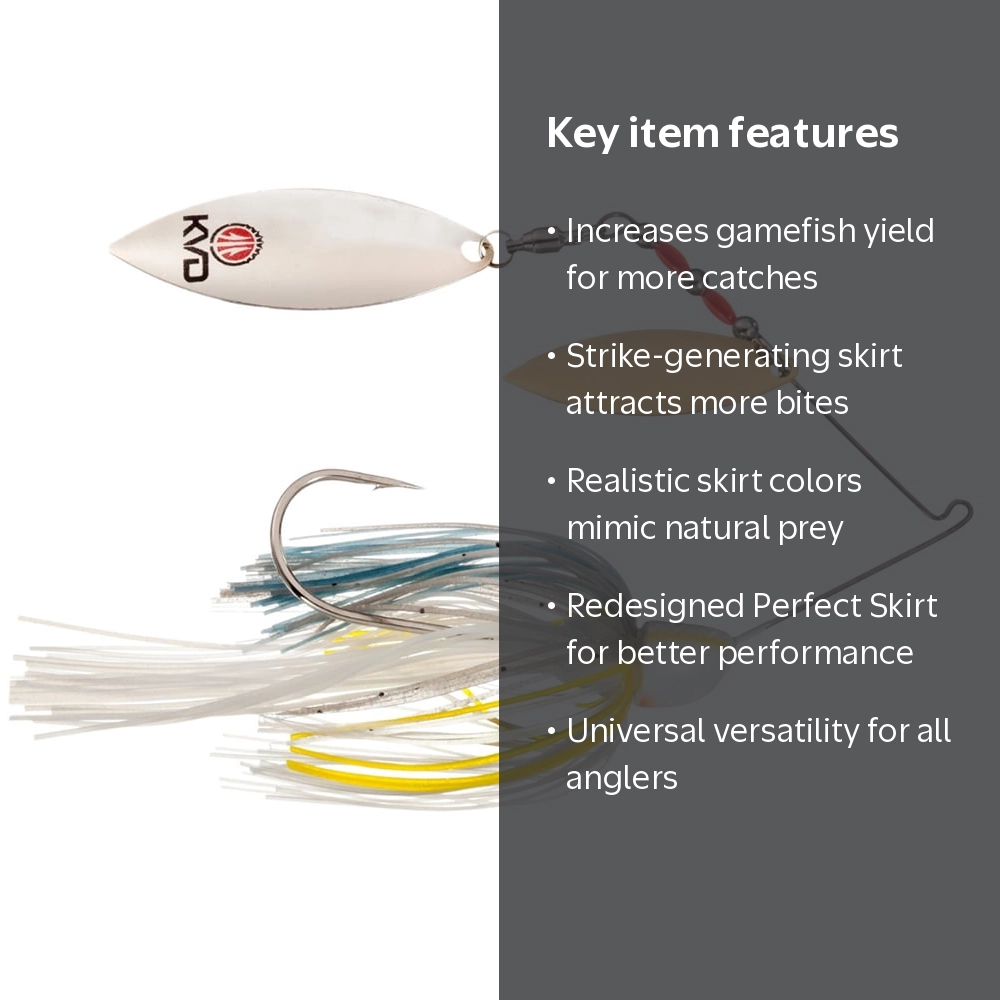 Strike King Finesse KVD 1/2 oz Spinnerbait Lure Sexy Shad for