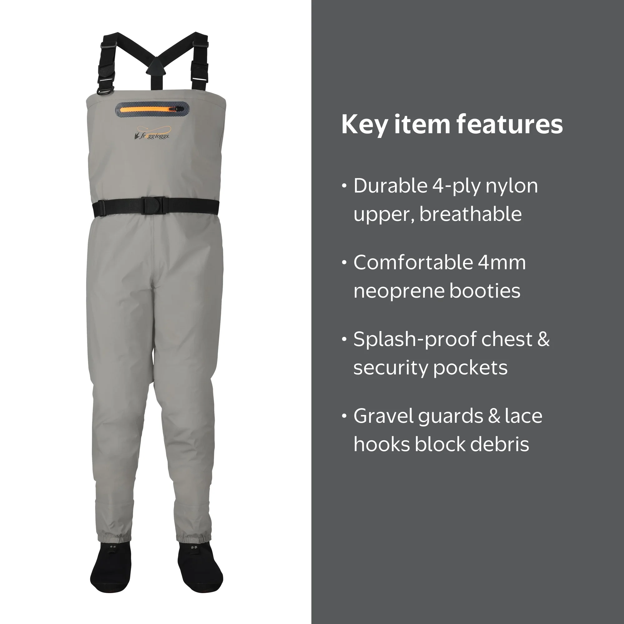 frogg toggs, Breathable Waders for Men, Slate, Medium - Walmart.com