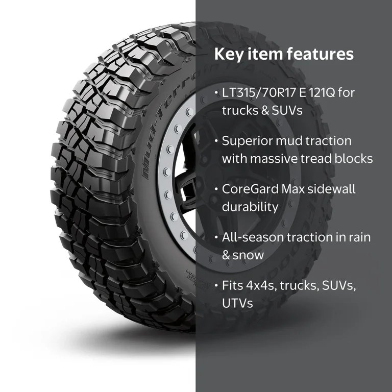 Free Shipping! BFGoodrich Mud-Terrain T/A KM3 Mud Terrain LT315