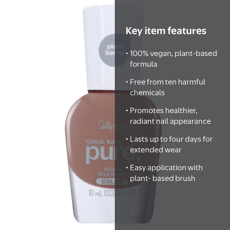Sally Hansen, Nail Polish, Natural Vegan, Pink Cardamom - Walmart.com