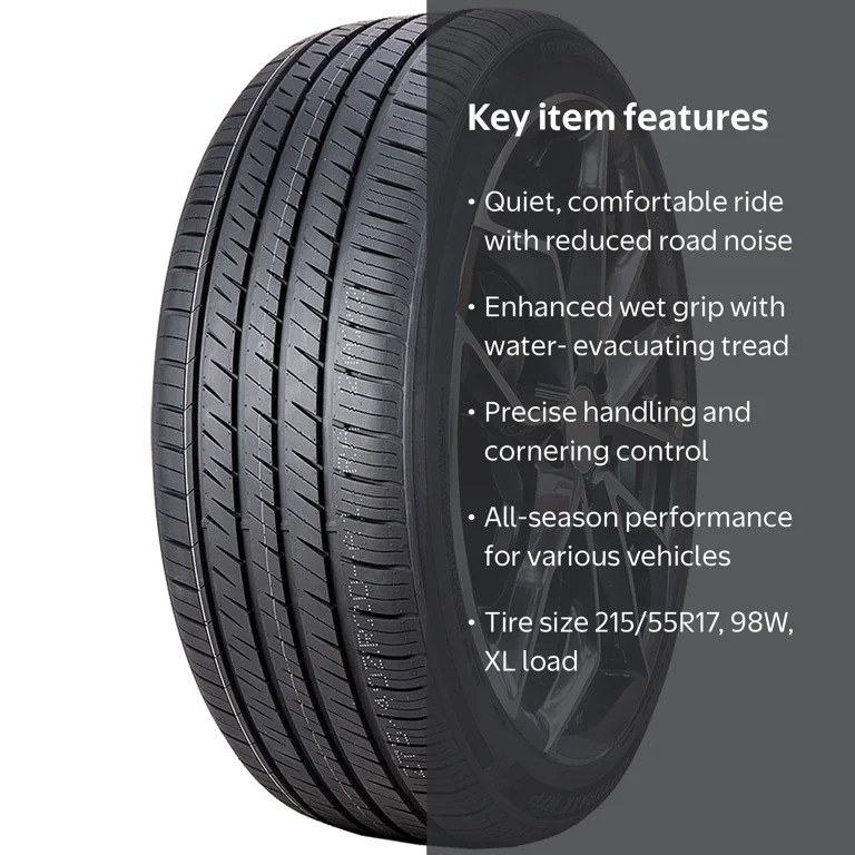 Landspider, Passenger Tire, 215/55R17 98W XL, All Season - Walmart.com