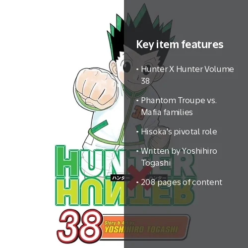 Yoshihiro Togashi, Hunter X Hunter Manga, Vol. 38, Paperback