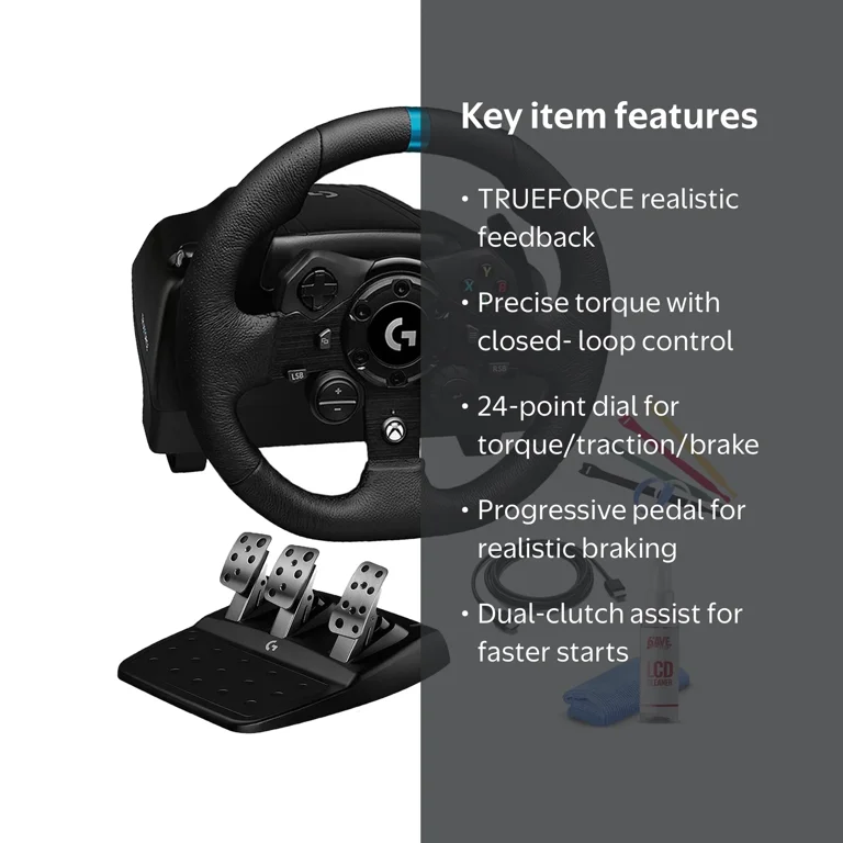 Logitech G923 TRUEFORCE Sim Racing Wheel and Pedals for PC, Xbox X