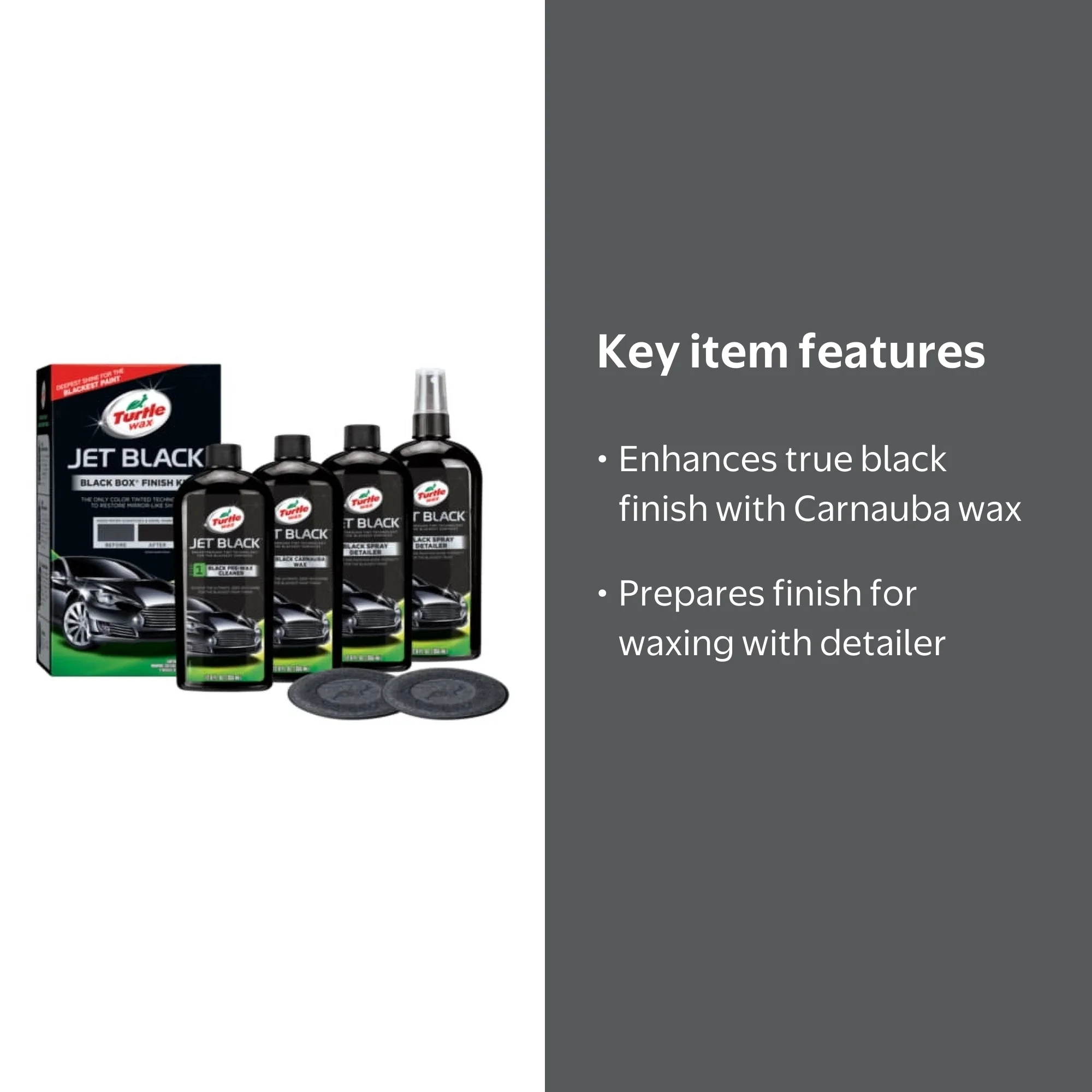 Turtle Wax Black Box Kit: Carnauba-Based Wax, Pre-Wax Cleaner