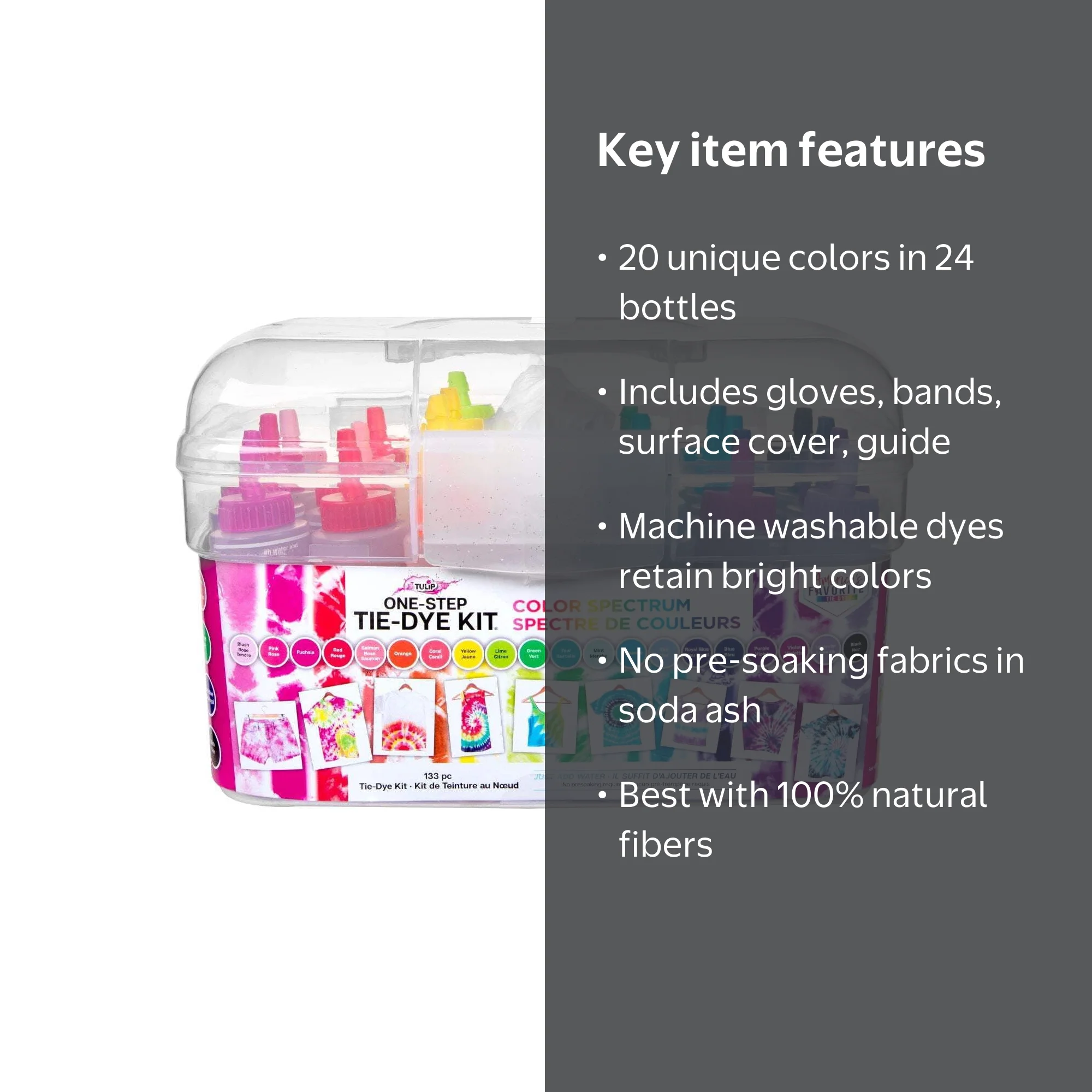 Tulip, Tie-Dye Kit, 20 Color Spectrum Large Kit, Rainbow for Group