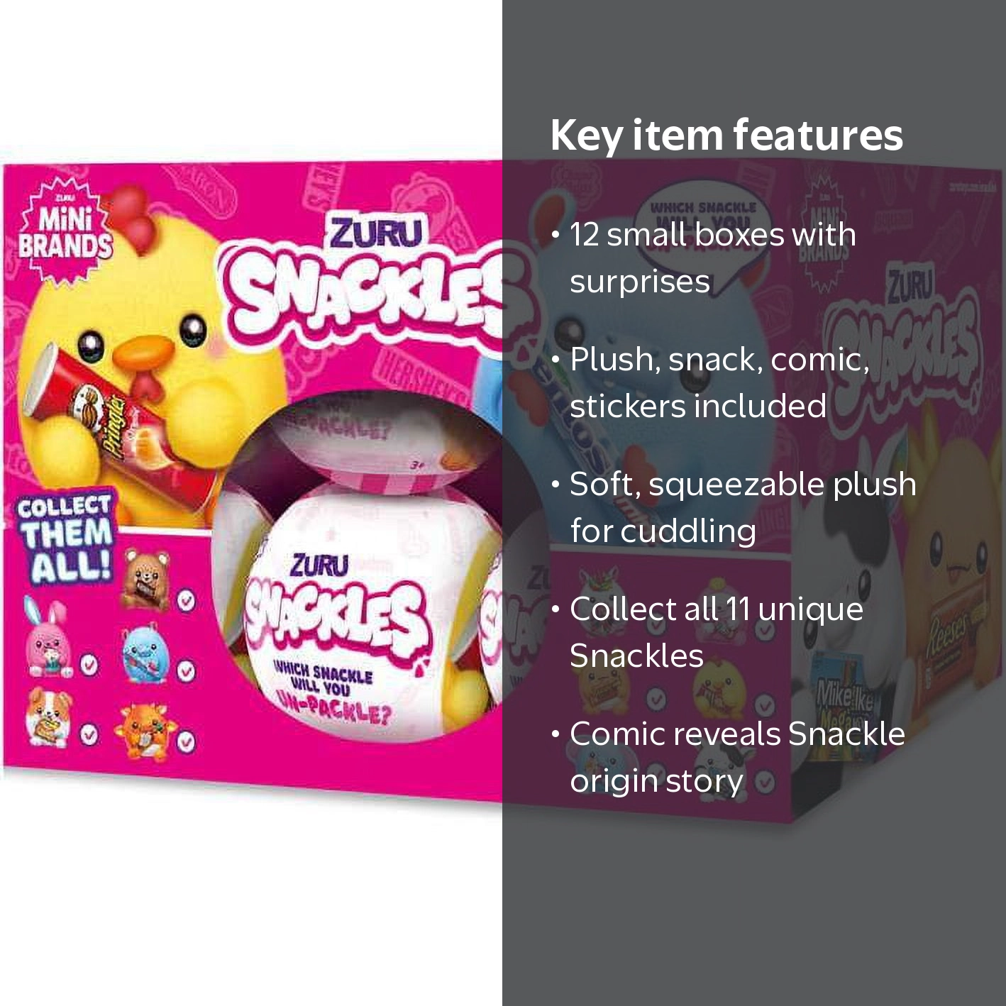 【非売品】Hildebrandt Snagless Sally 12個 専用箱 5 Surprise Mini Brands! Snackles Series 1 SMALL Plush Mystery Box