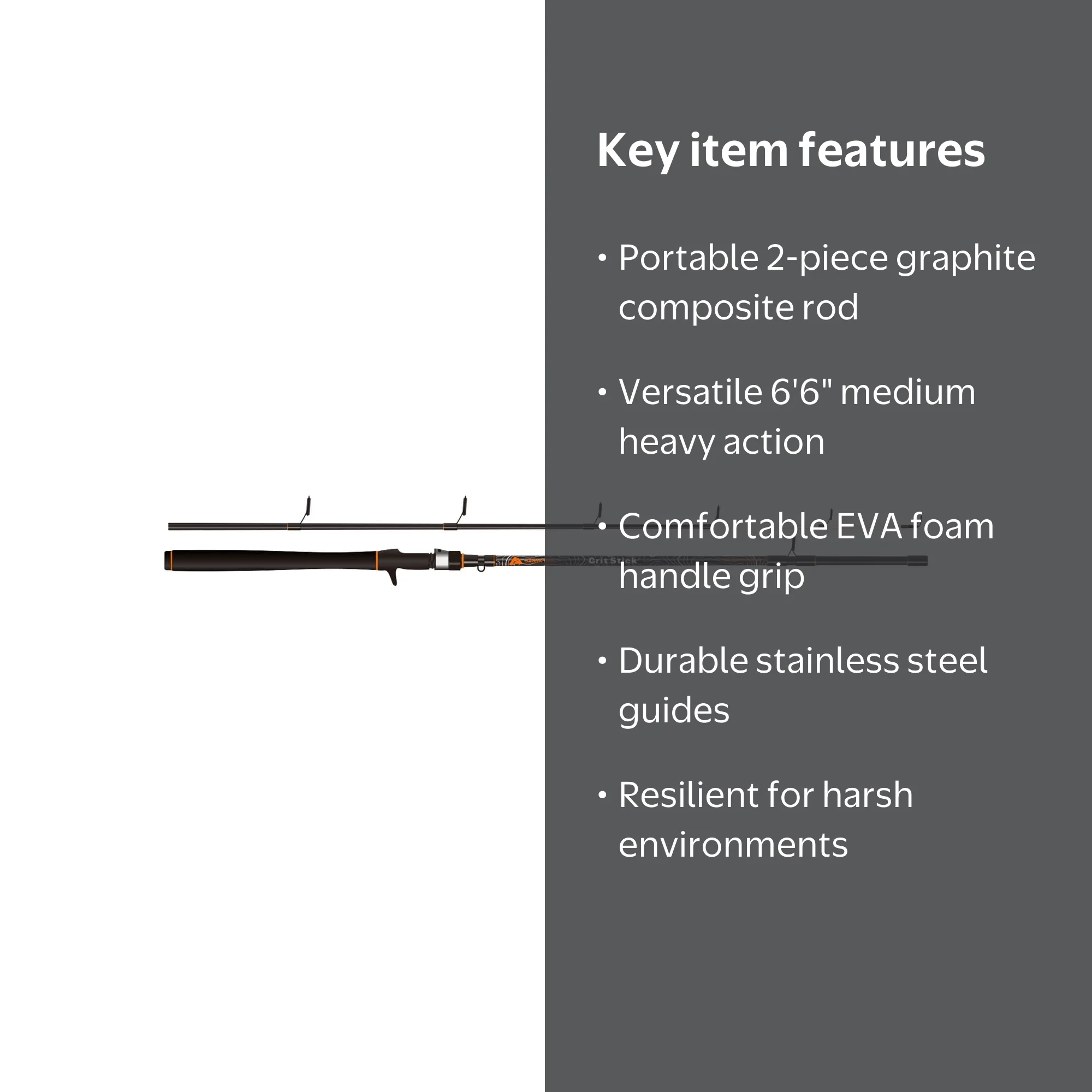 Ozark Trail Grit Stick, Casting Rod - Walmart.com