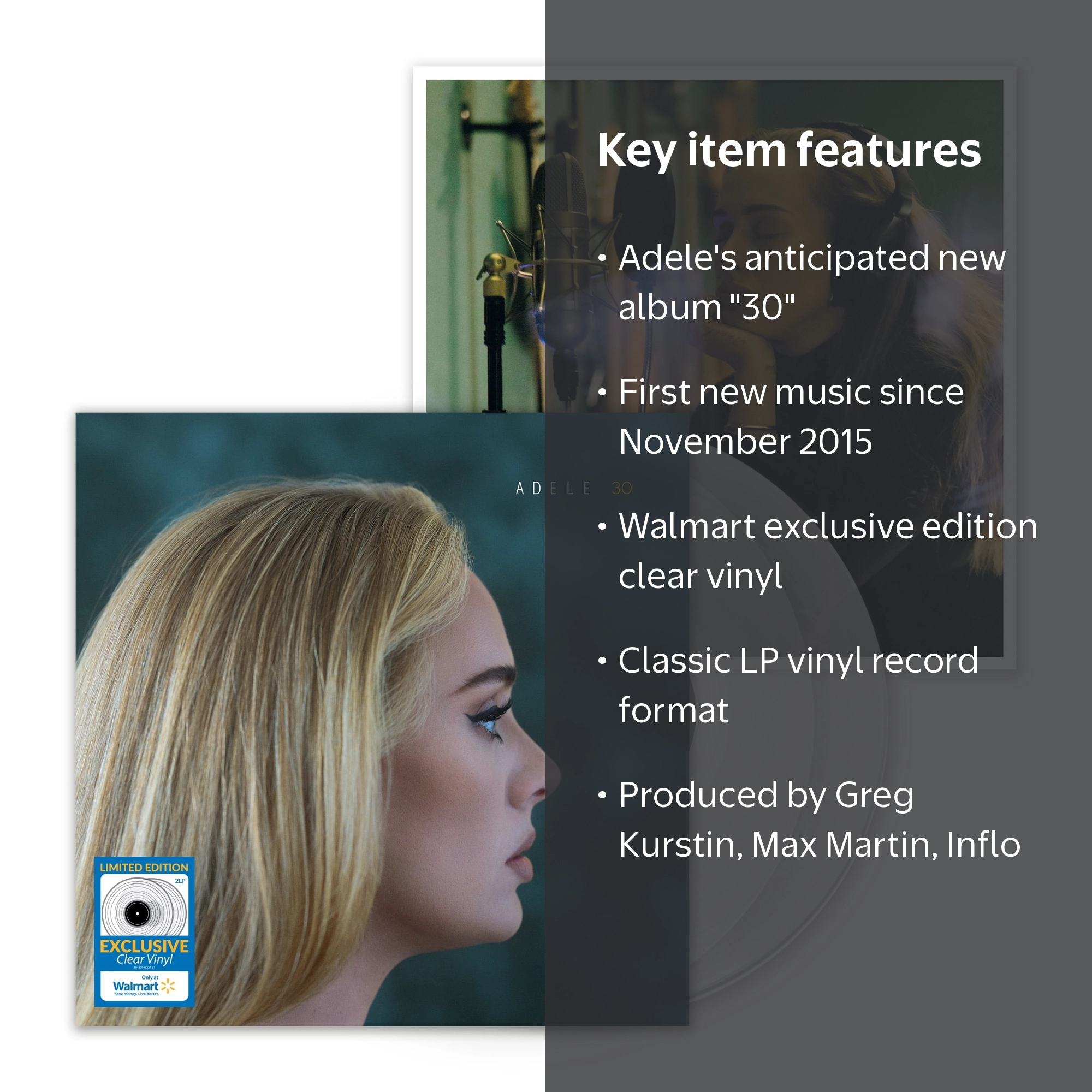 Exclusive: Adele - New Album 30 on Colored LP (Clear Vinyl