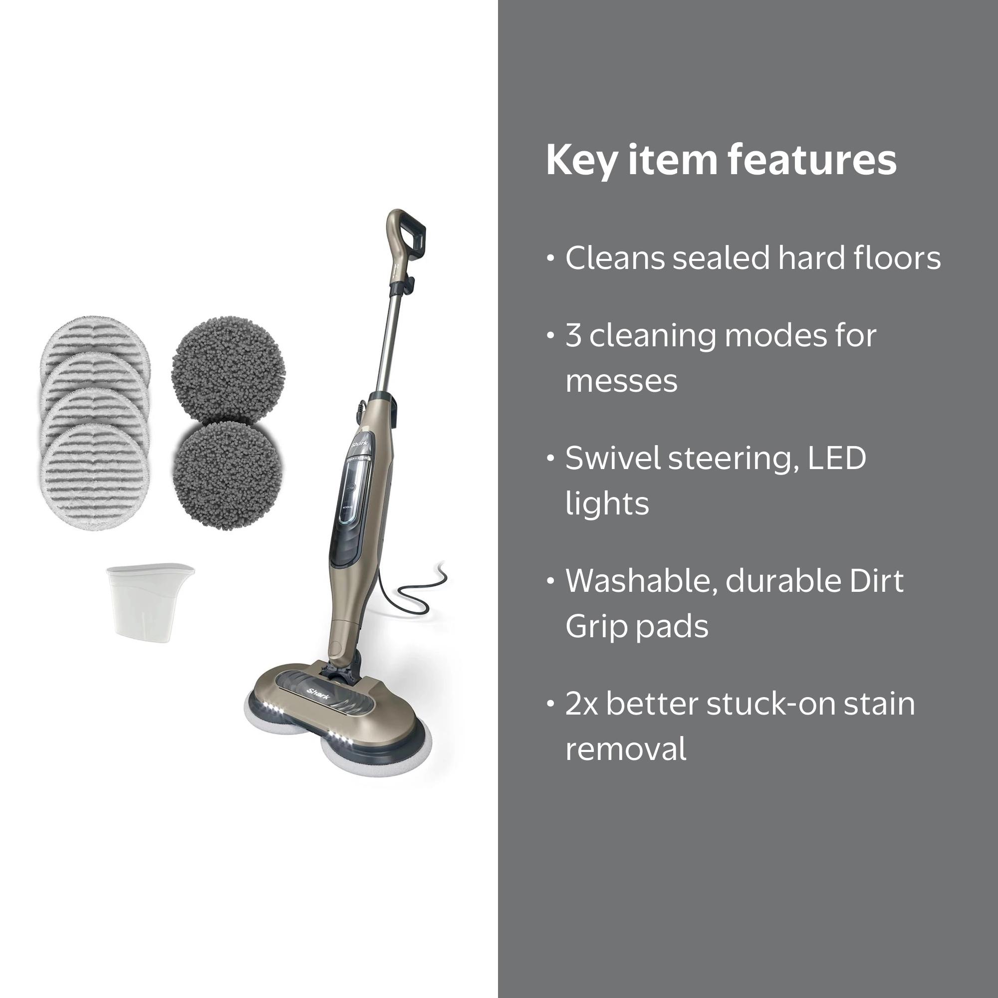 Shark Steam and Scrub Steam Mop, Lightweight Design, Sanitizing