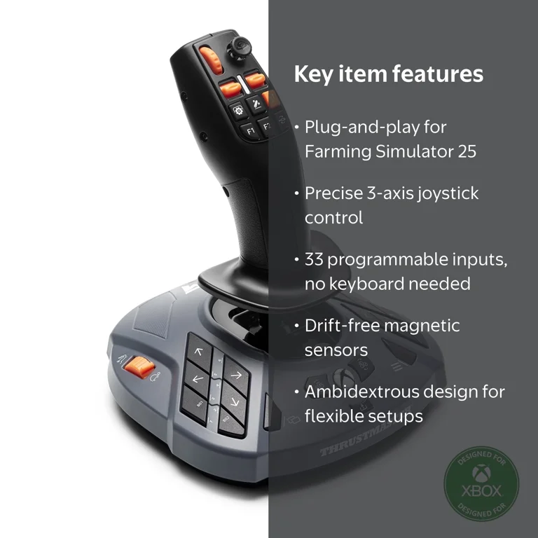 Thrustmaster SimTask FarmStick Joystick, Black, Xbox, PC, 3-Axis
