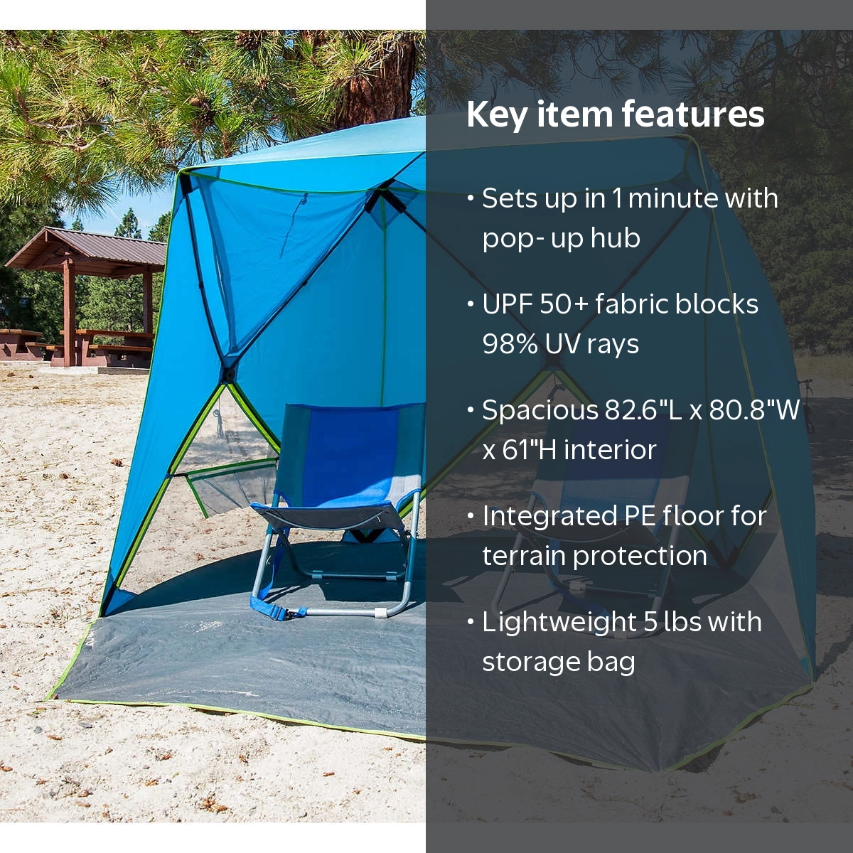 Old Bahama Bay Portable Beach Tent: Pop Up Shade Canopy Shelter