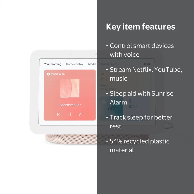 Google Nest Hub 2nd Gen - Smart Home Display with Google Assistant