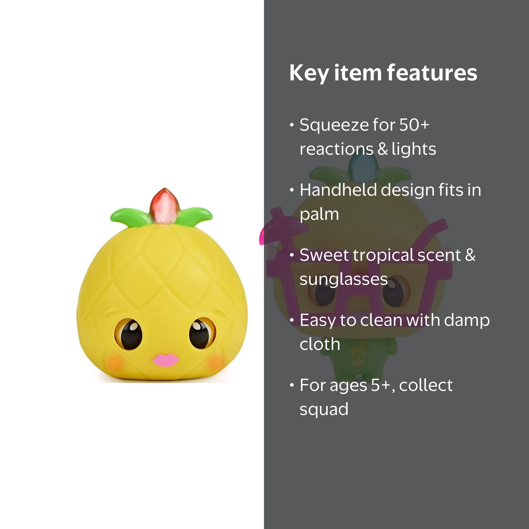 WowWee My Squishy Little Pax the Pineapple, Scented Interactive