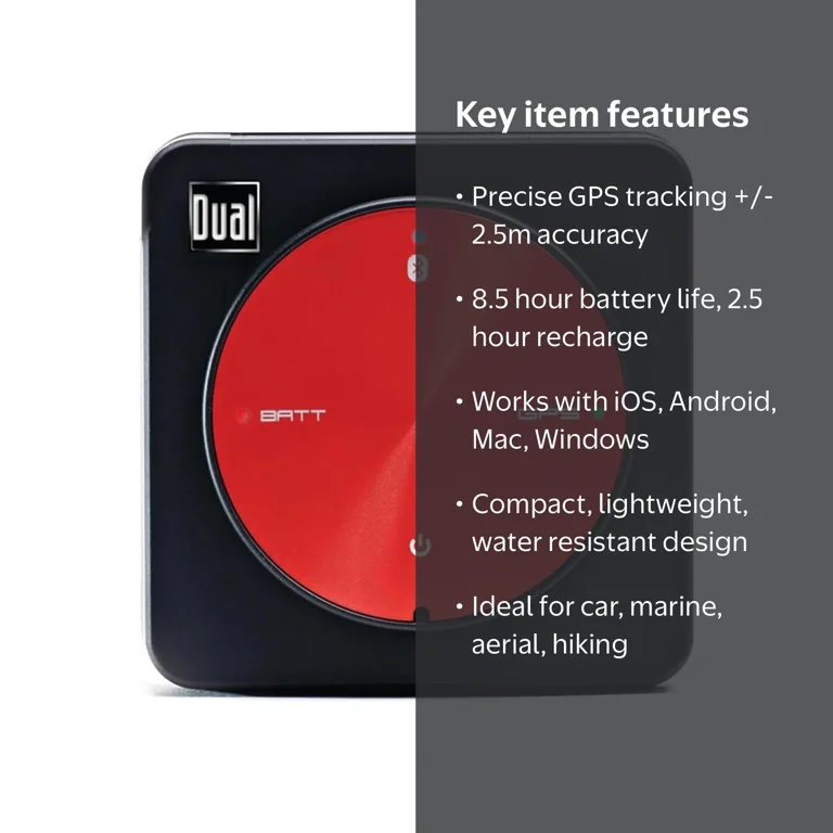Dual, Portable Bluetooth GPS Receiver, XGPS150A, Black - Walmart.com