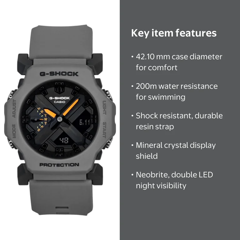 Casio G-Shock Analog Digital Resin Strap Grey Dial Quartz GA-2300