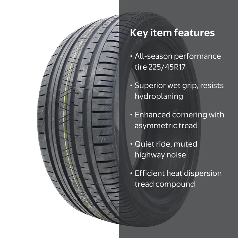 Zeetex HP1000 UHP Summer Passenger Tire, P225/45R17 94W, Superior