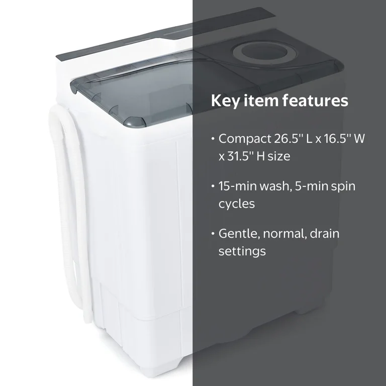 Gymax Portable Semi-automatic Washing Machine 26 lbs Twin Tub