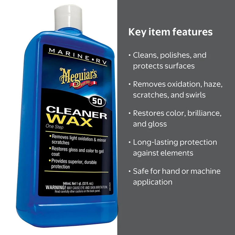 Meguiar's, Marine Rv Multicolor Multi Cleaner Wax, 32 fl oz