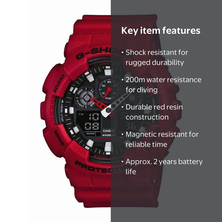 Casio G-Shock, Men's XL Series Quartz Watch, 200M WR, Shock