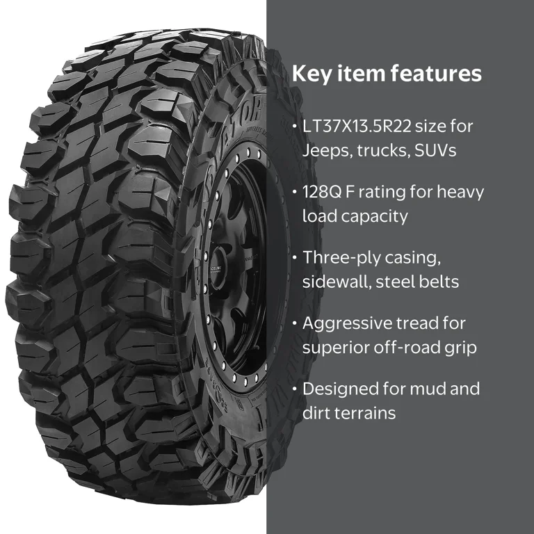 ポルテ　グラコン　130 Gladiator X COMP M/T Mud Terrain Grip LT37X13.5R22 128Q F Light