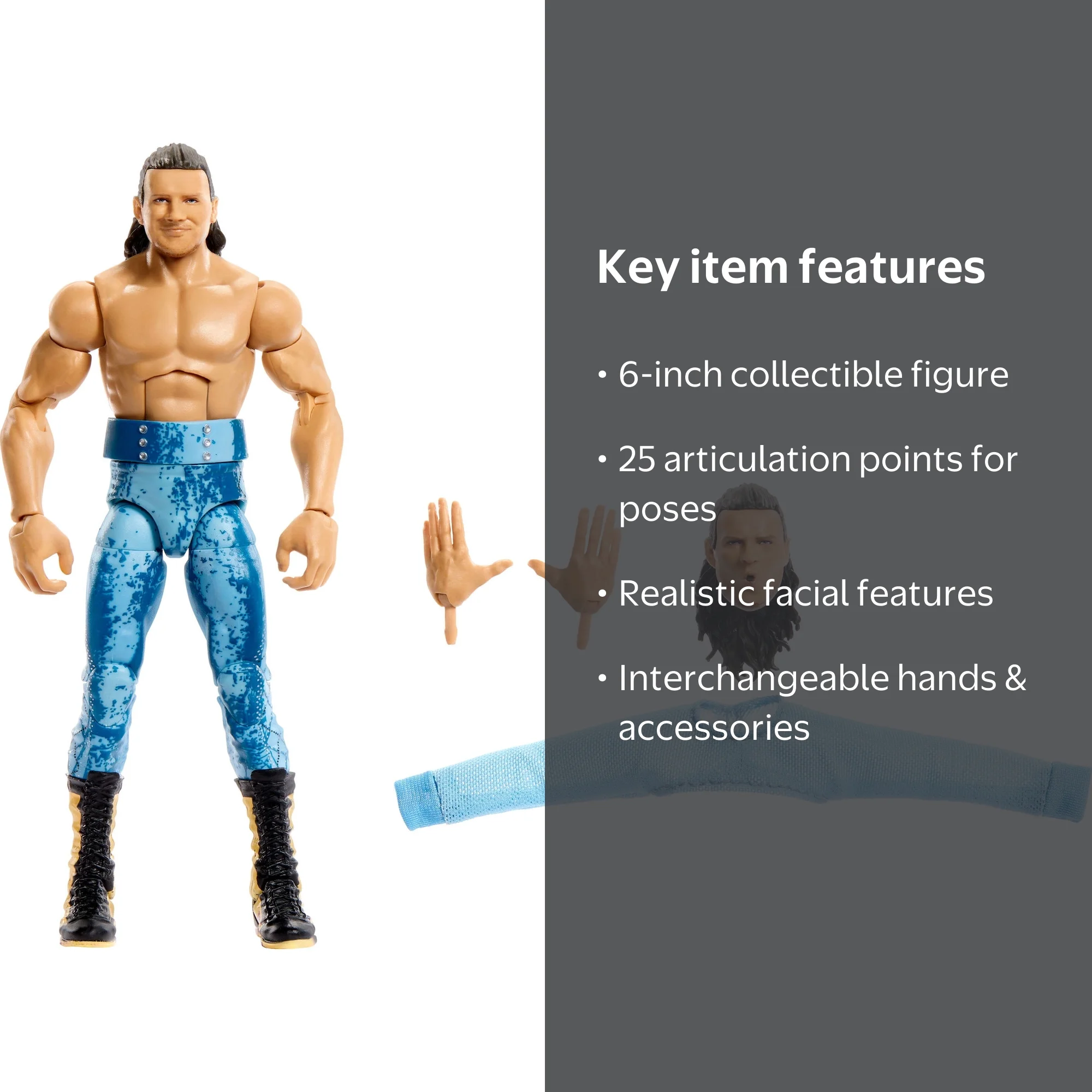 WWE Elite Kit Wilson Action Figure, 6-inch Collectible with