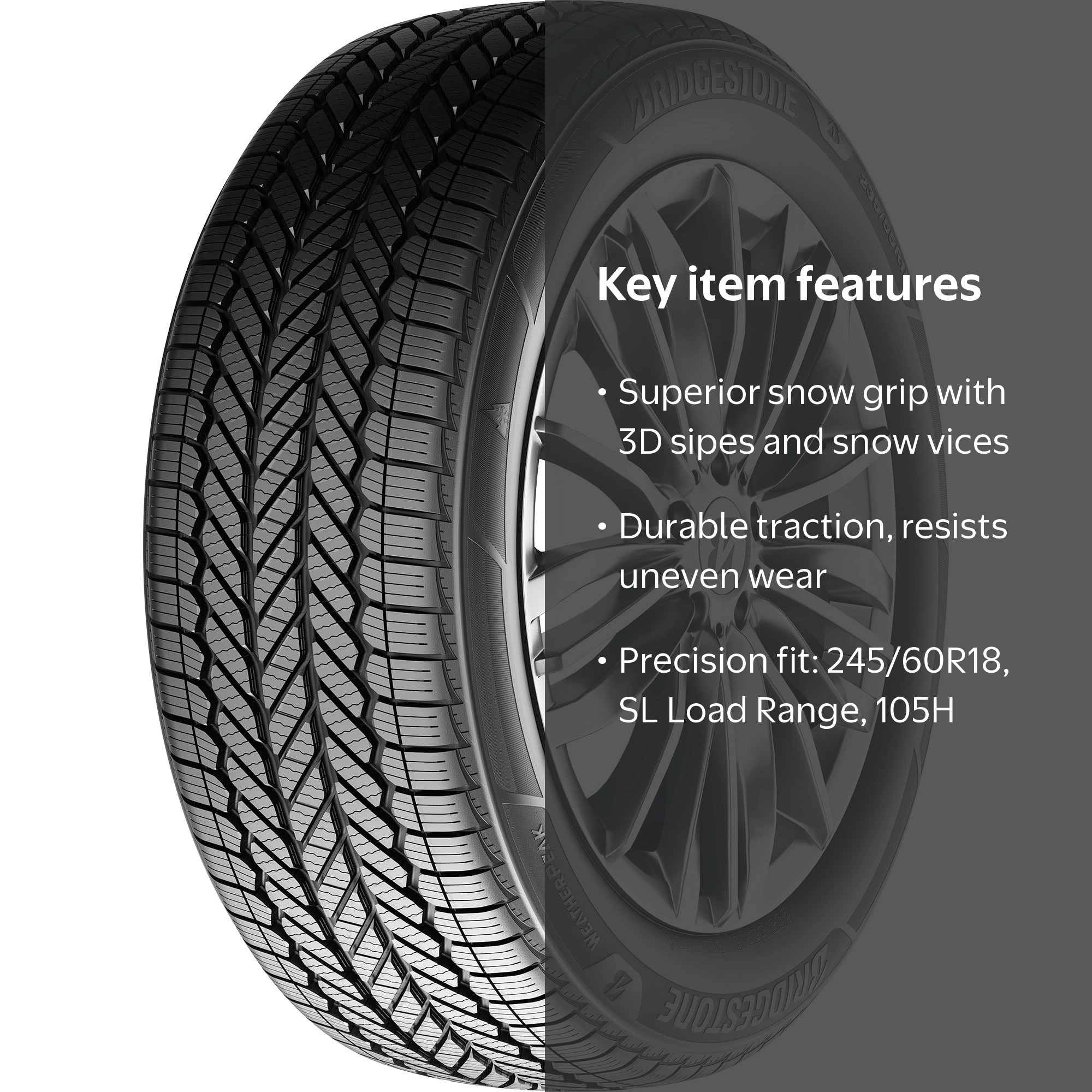 Bridgestone Weatherpeak All Weather 245/60R18 105H Passenger Tire
