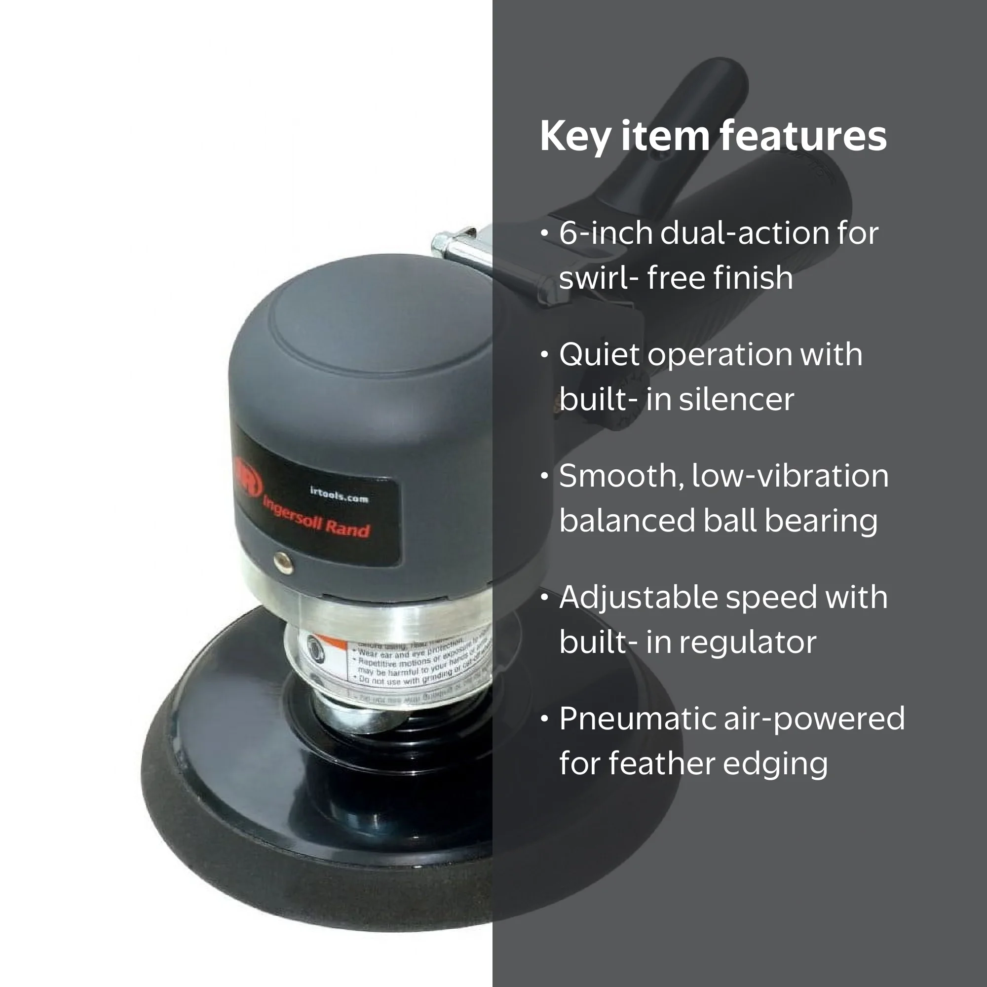 Ingersoll Rand 311A 6 in. Dual-Action Quiet Air Random Orbital