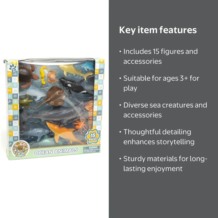 Zoo Troop Ocean Discovery Multipack – 15-Piece Sea Creature Play