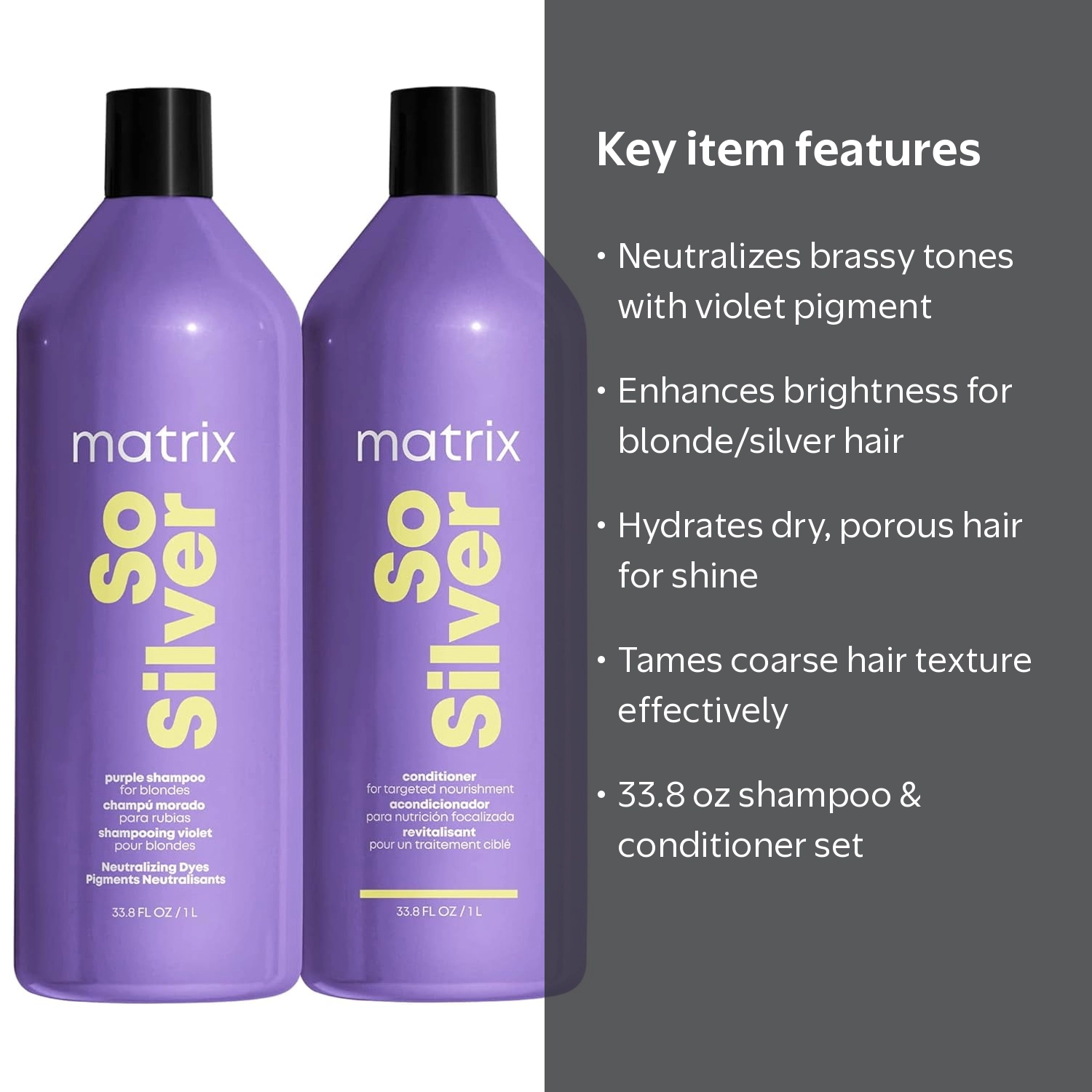 Matrix Total Results So Silver Shampoo & Conditioner Set, Gentle