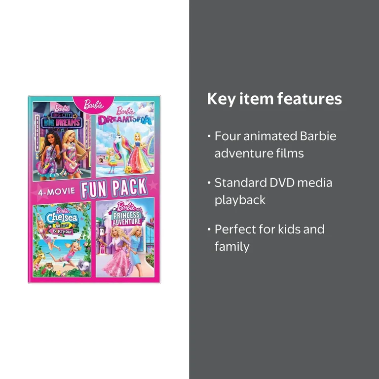 Barbie 4-Movie Fun Pack (DVD), NCircle, Kids & Family - Walmart.com