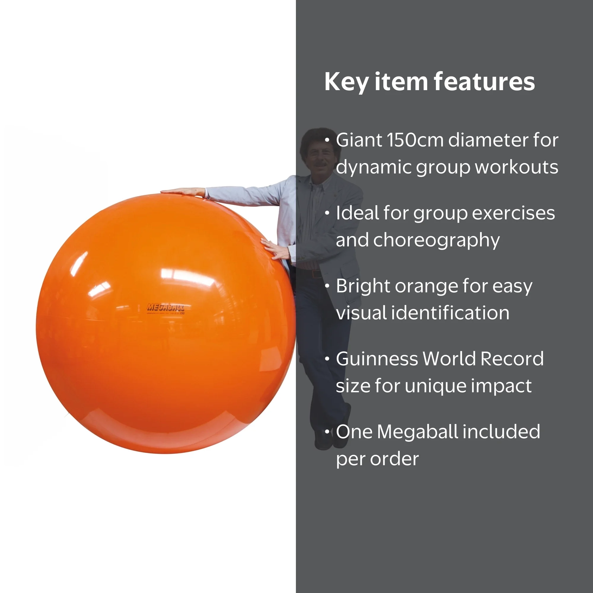 Gymnic Megaball Exercise Ball, 150 cm, Orange - Walmart.com
