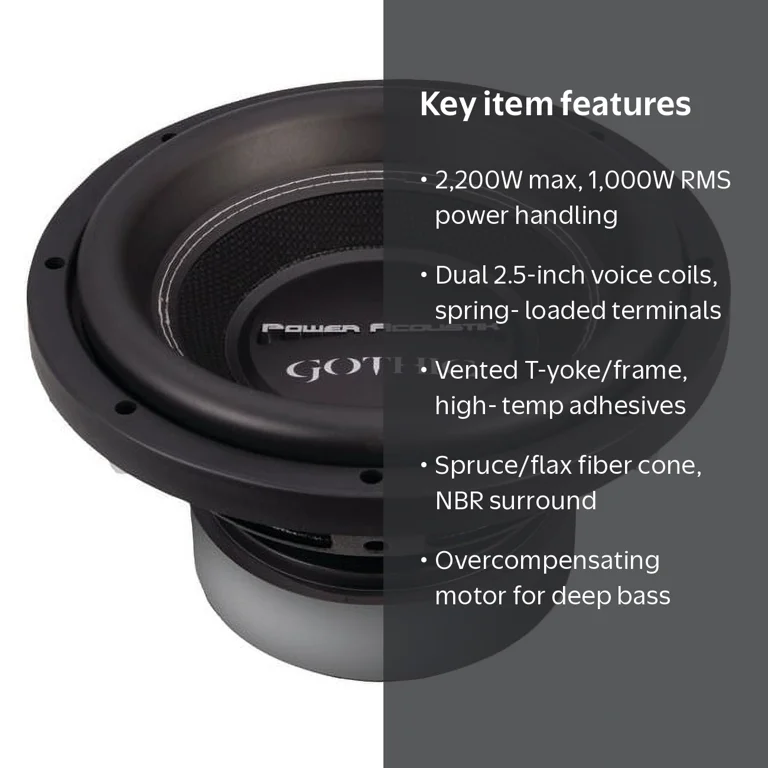 Power Acoustik 10 Inch 2200 Watt 4 Ohm Car Audio Subwoofer GW3-10