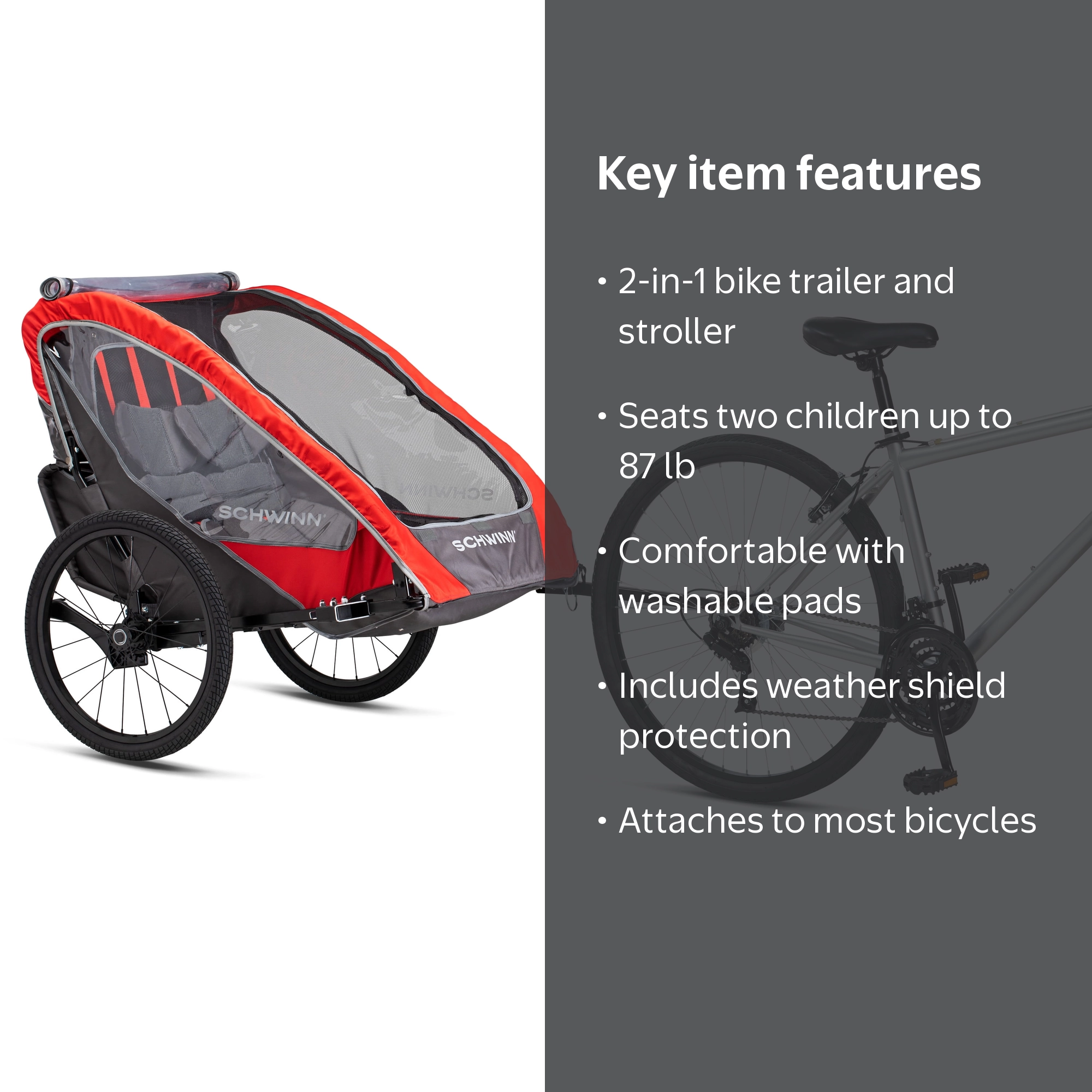 Schwinn Summit Deluxe Infant Unisex Trailer, Red for Daycare