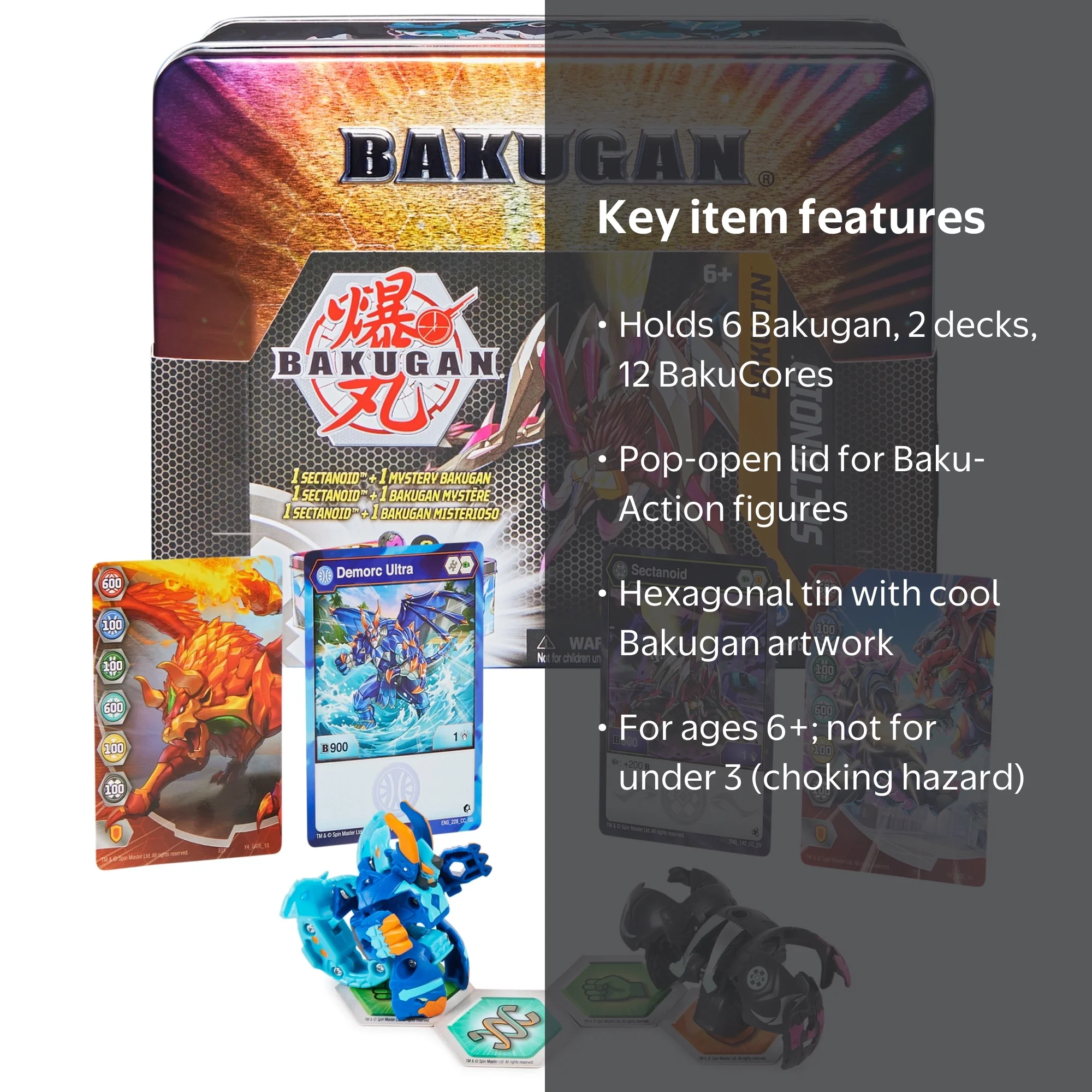 Bakugan, Bakugan Storage Tin, Sectanoid with Mystery Bakugan