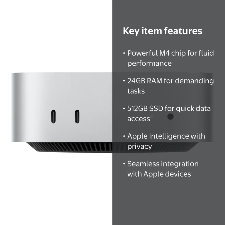 Apple, Mac mini Desktop Computer, MCYT4LL/A, 24 GB, 512 GB SSD
