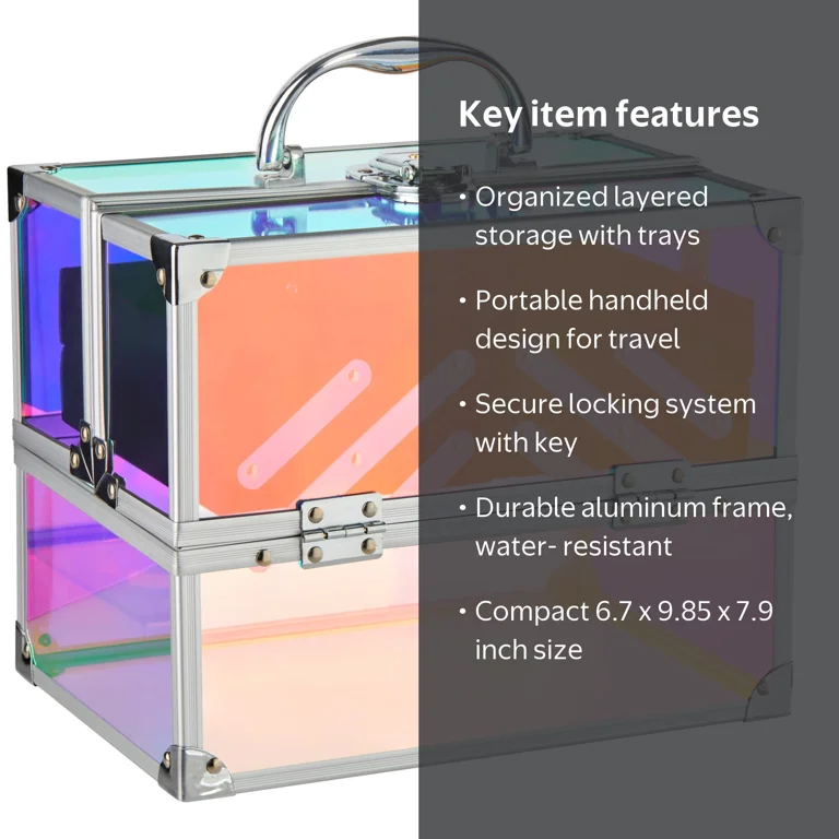NA06　メイクBOX4個 Walmart Cosmetic Train Case Cosmetics Organizer with 4 Trays for