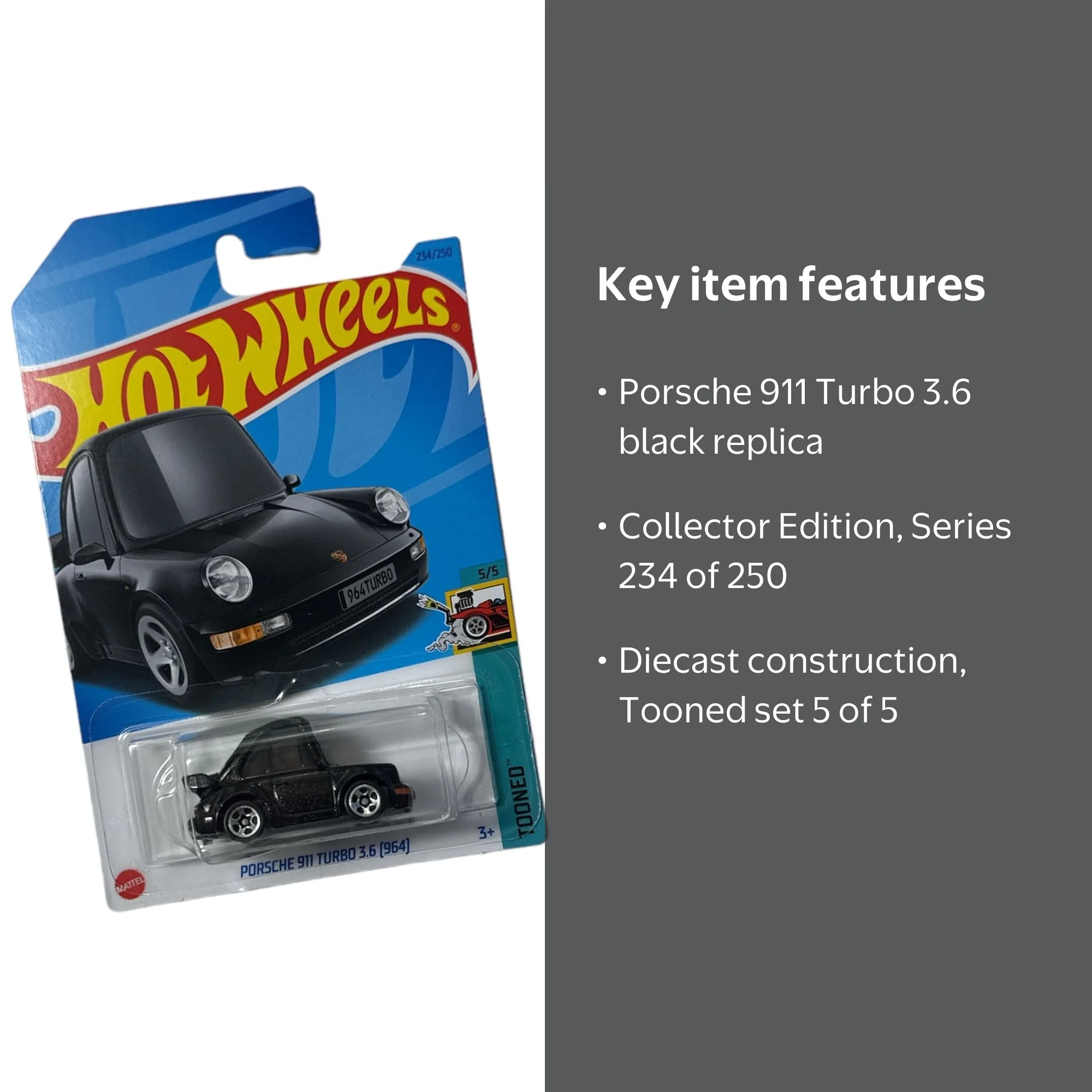 Hot Wheels - 234/250 - TOONED 5/5 - PORSCHE 911 Turbo 3.6 (964