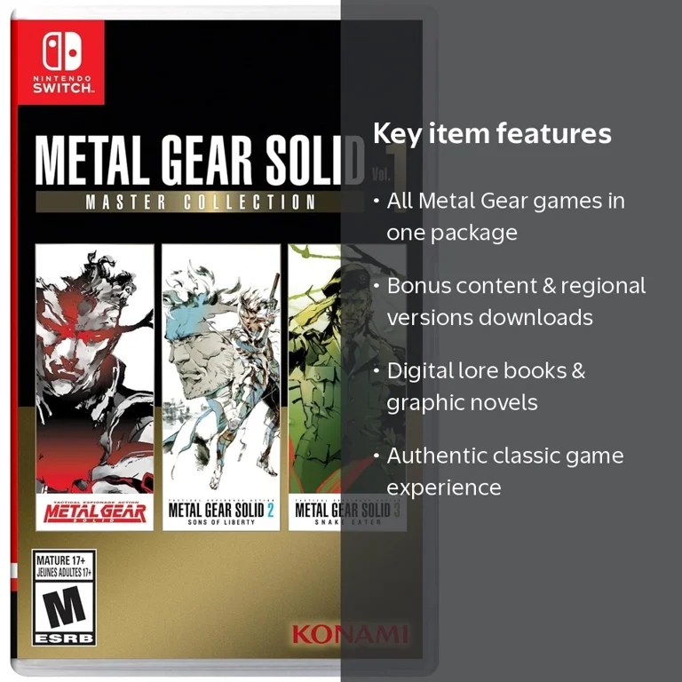 Konami, Metal Gear Solid, Series Collection, Nintendo Switch