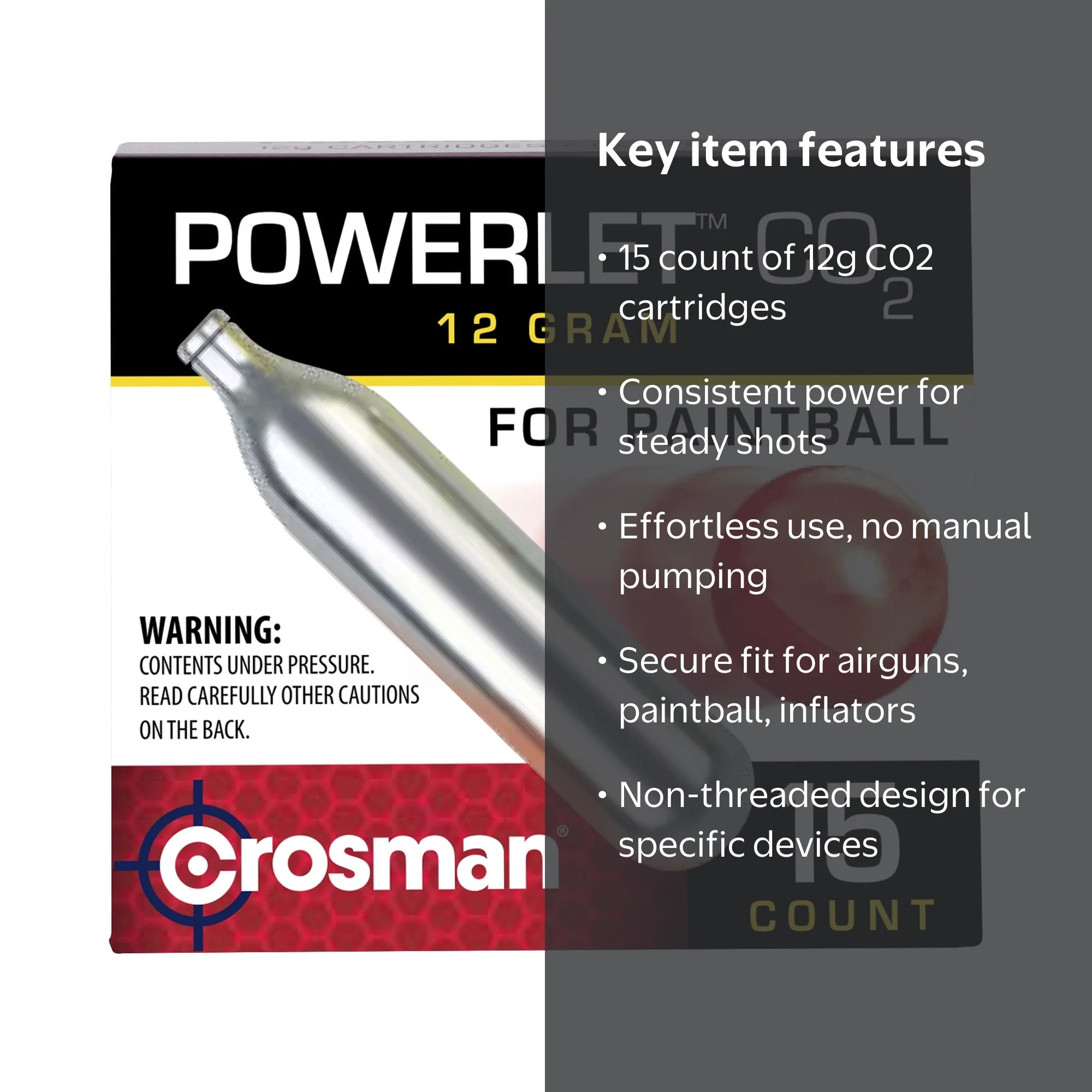 Crosman, CO2 Powerlet, 15 ct, for Airguns & Outdoor Fun - Walmart.com