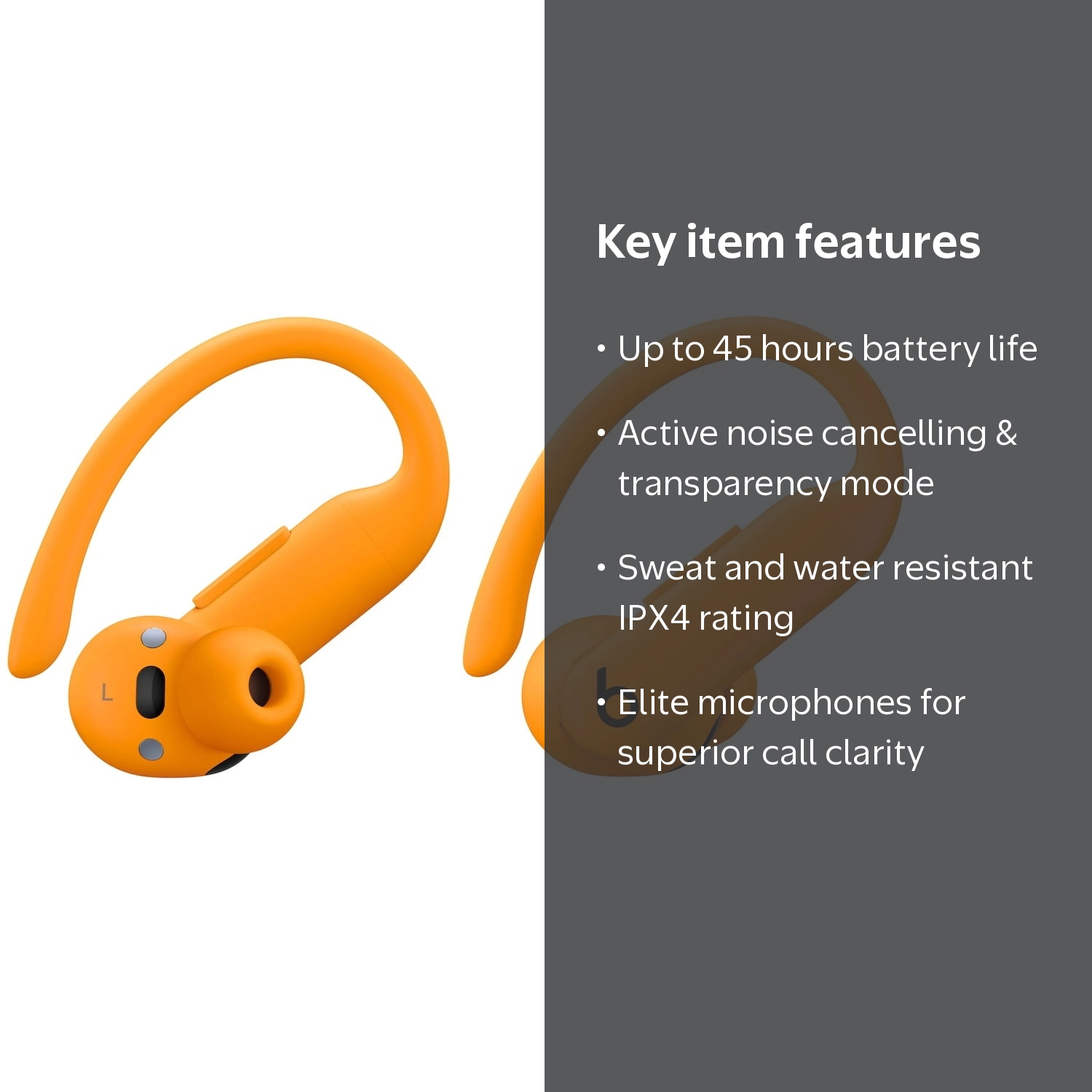 Open Box Beats by Dr. Dre Powerbeats Pro 2 Electric Orange In Ear