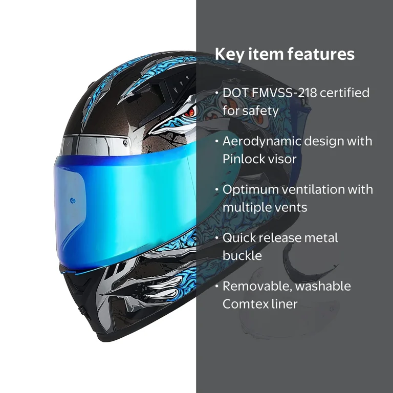 candy plasma blue motorcycle helmet Metallic SNELL2020 Approved this helmet is perfect for riders who want a stylish and functional headgear Icon Airform Helmet - 9