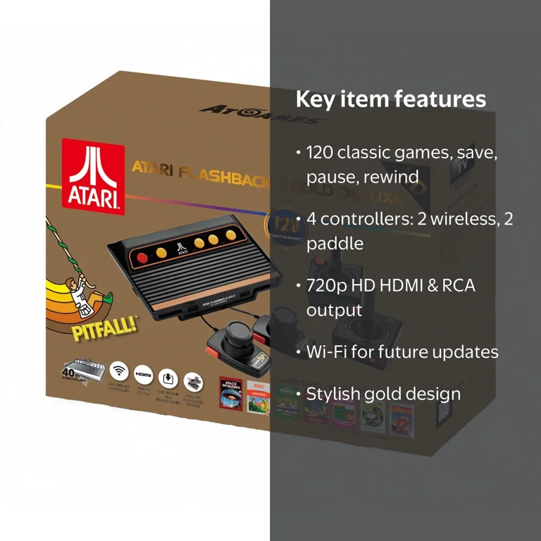 AtGames Atari Flashback 8 Gold Deluxe - Retro Video Play System
