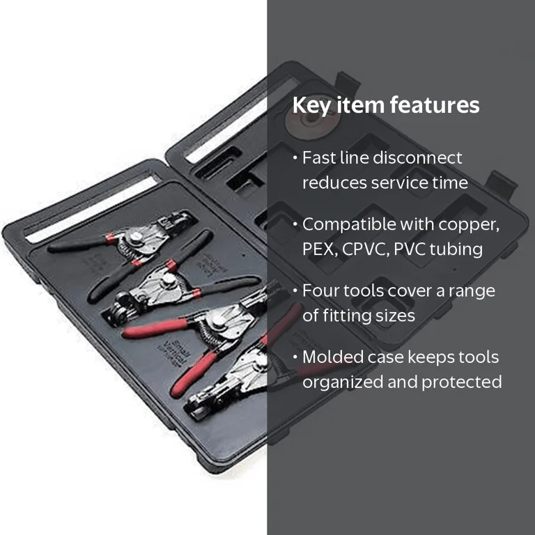 Direct Source QRP4S-P Push Lock Fitting Removal Tool Set 4 Piece