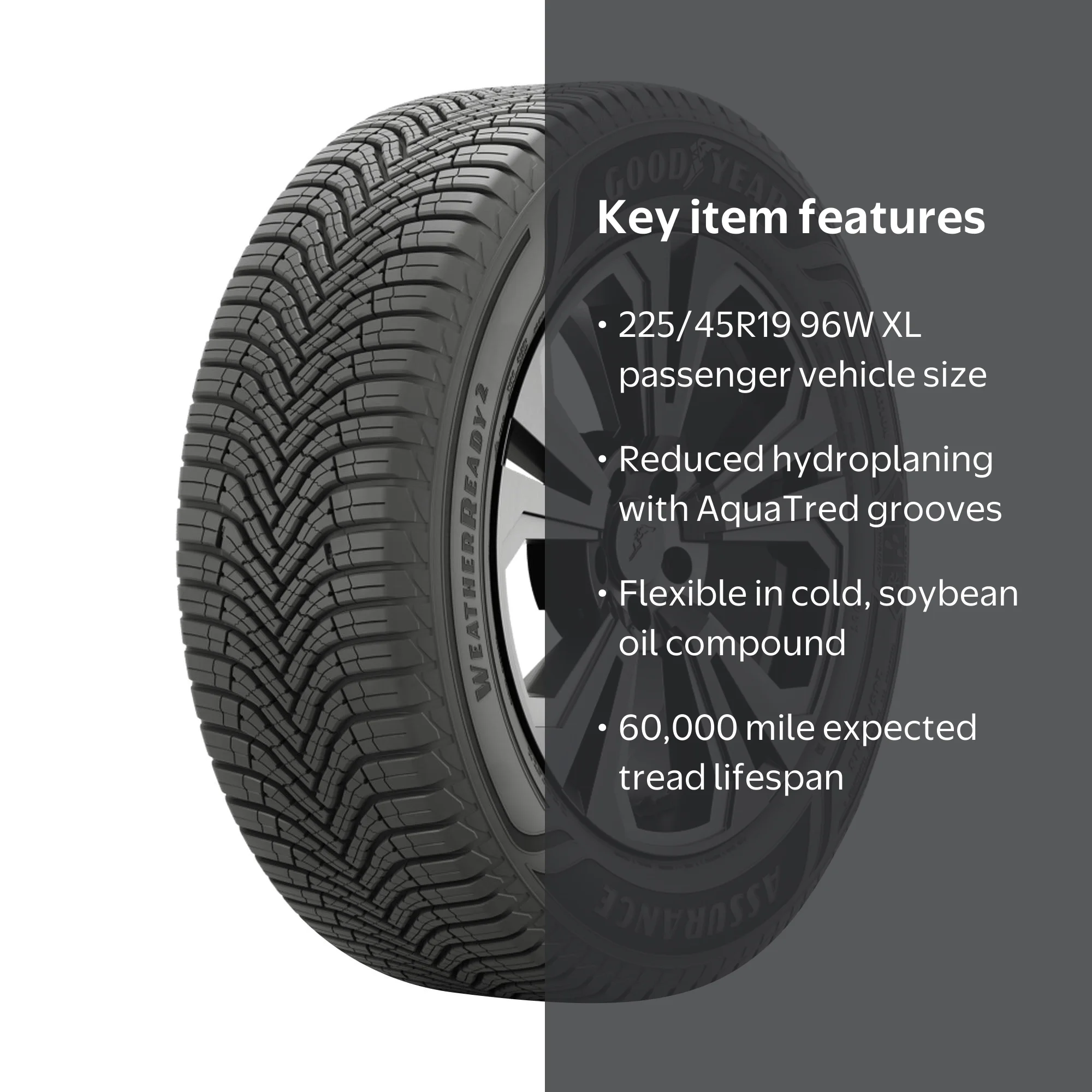 Goodyear Assurance WeatherReady 2 All Weather 225/45R19 96W XL