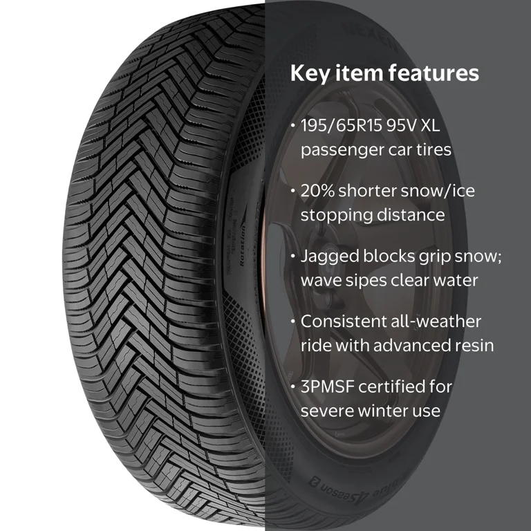 Nexen, Passenger Tire, 195/65R15 95V XL, All Weather Snow Traction