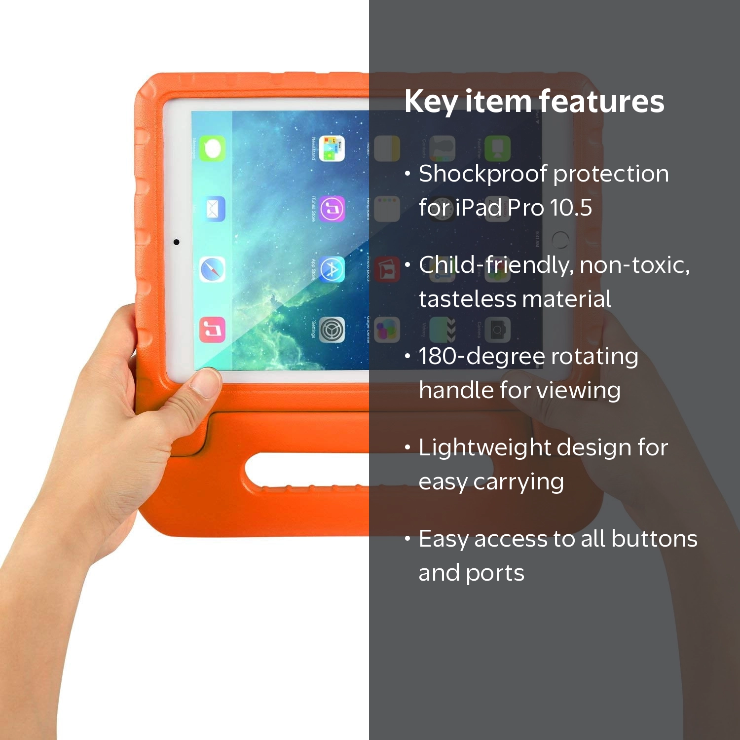 Apple iPad pro 10.5 inch Case Shockproof Case Handle Stand
